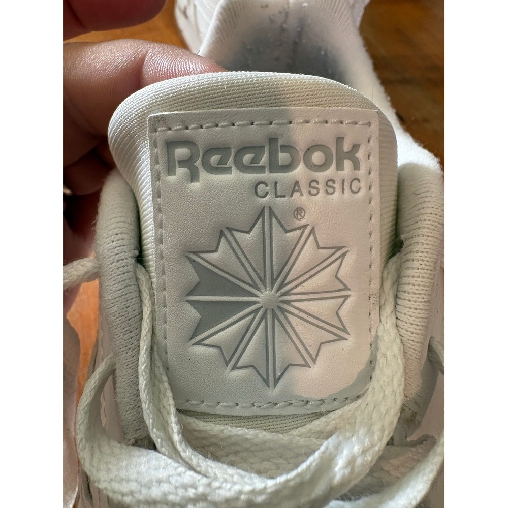 Reebok Classic Leather Mens 8.5 Sneakers White CM9203 Low Top Shoes - Picture 5 of 9